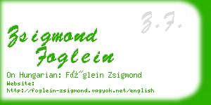 zsigmond foglein business card